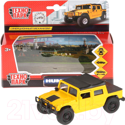 Автомобиль игрушечный Технопарк Hummer H1 Пикап Желтый / SB-18-09-H1-N(Y)-WB