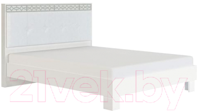 Каркас кровати МСТ. Мебель Белла №1.1 120x200 (с мягкой спинкой, рамух белый)