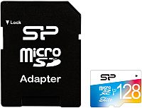 Карта памяти Silicon Power microSDXC UHS­-I/U1 Class 10 128GB (SP128GBSTXBU1V21SP) - 
