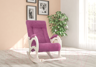 Кресло-качалка Импэкс Комфорт Модель 44 (венге/dundi 112) - Фото другой расцветки в интерьере 