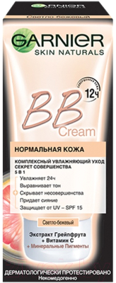 BB-крем Garnier Секрет Совершенства комплексное увлажнение (50мл, ванильно-бежевый)