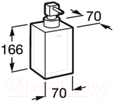 Дозатор для жидкого мыла Roca Ice A816861012 (черный)