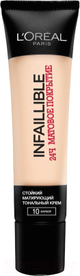 

Тональный крем L'Oreal Paris, Infaillible 24h матовое покрытие №10
