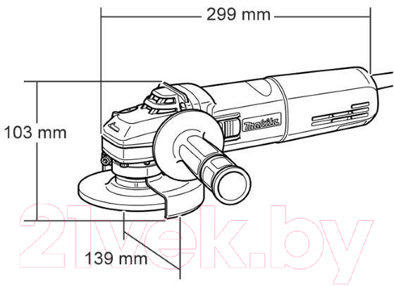 Профессиональная угловая шлифмашина Makita 9565CR