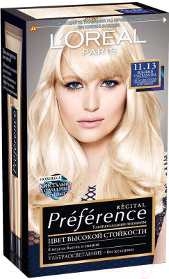 Гель-краска для волос L'Oreal Paris Preference 11.13 (ультраблонд бежевый)