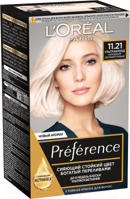 Гель-краска для волос L'Oreal Paris Preference 11.21 (ультраблонд перламутровый)
