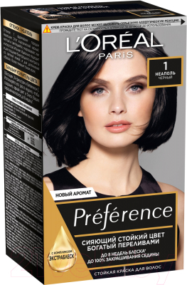 Гель-краска для волос L'Oreal Paris Preference 1.0 (Неаполь черный)