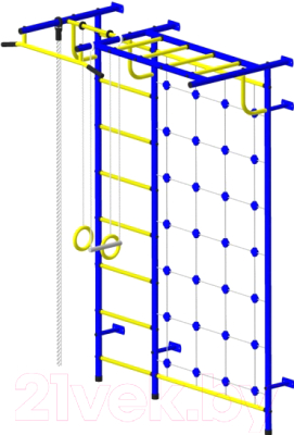 Детский спортивный комплекс Пионер С4СМ (синий/желтый)