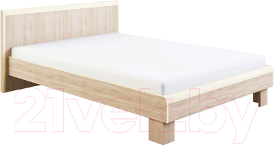 Полуторная кровать МСТ. Мебель Оливия № 1.1 140x200 (дуб сонома светлый)