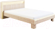 Каркас кровати МСТ. Мебель Оливия №3.3 180x200 (с подсветкой, дуб сонома светлый) - 