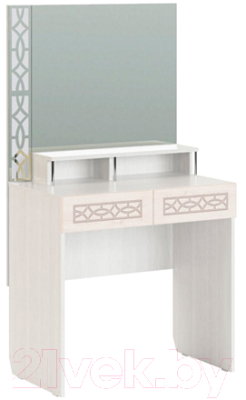 Туалетный столик с зеркалом МСТ. Мебель Белла №6 (рамух белый)