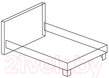 Каркас кровати МСТ. Мебель Город №2 120x200 (ясень шимо светлый)