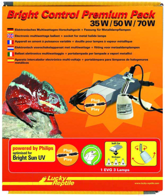 Комплект освещения для террариума Lucky Reptile Bright Control Premium Pack 35-70Вт / BCPP-1