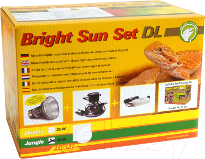 Комплект освещения для террариума Lucky Reptile Джунгли / BSSDL-J35B (черный)