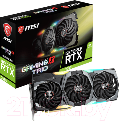 

Видеокарта MSI, GeForce RTX 2080 Super Gaming X Trio 8GB GDDR6