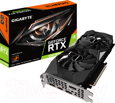 Видеокарта Gigabyte GeForce RTX 2060 Super WindForce 8GB (GV-N206SWF2-8GD)