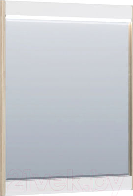 Зеркало Сакура Виктория №4 МДФ (шимо светлый/белый глянец)