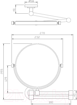 Зеркало косметическое Jaquar ACN-CHR-1193N