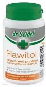 Витамины для животных Dr Seidel Flawitol для щенков крупных пород (60таб)