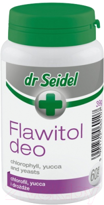 Витамины для животных Dr Seidel Flawitol Deo с хлорофиллом, юккой Шидигера, активными дрожжами (60таб)
