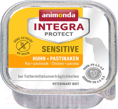 Влажный корм для собак Animonda Integra Protect Sensitive c курицей и пастернаком / 86538 (150г)