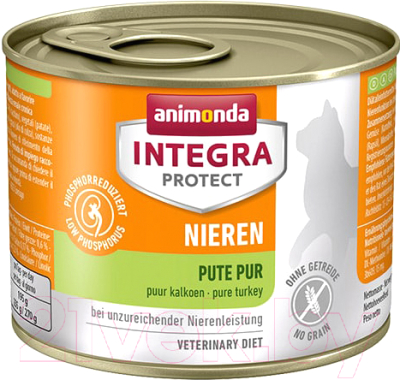 Влажный корм для кошек Animonda Integra Protect Nieren с индейкой / 86809 (200г)