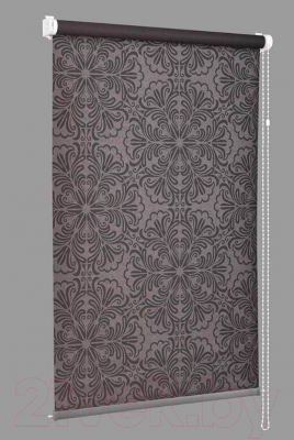 Рулонная штора Delfa Сантайм Металлик Принт СРШ-01МП 3592 (34x170, шоколад)