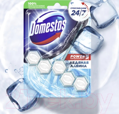 Чистящее средство для унитаза Domestos Power 5. Ледяная лавина (55г)