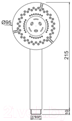 

Лейка ручного душа Jaquar, HSH-CHR-1739