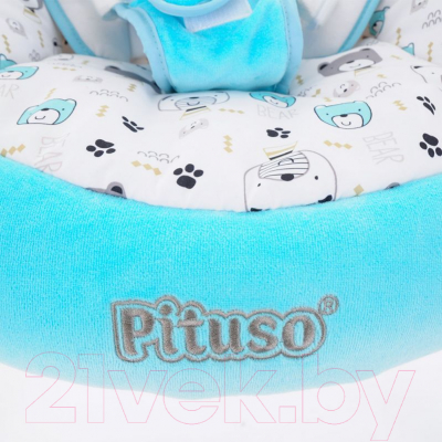 Качели для новорожденных Pituso Carino Green / TY-028P (бирюзовый/мишки)