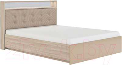 Двуспальная кровать Сакура Виктория №16ПМ с ПМ 160 (шимо светлый/мокко глянец)