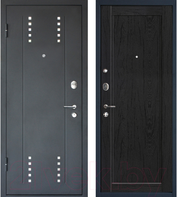 Входная дверь МеталЮр М26 Черный бархат/даркбраун (86x205, левая)