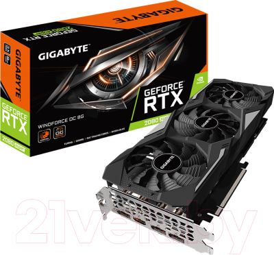 Видеокарта Gigabyte GeForce RTX 2080 Super GV-N208SWF3OC-8GD