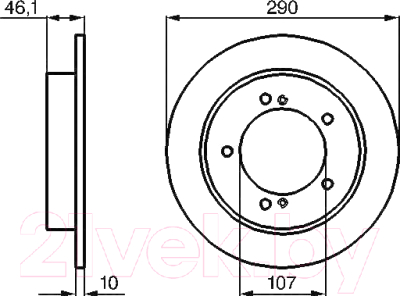 

Тормозной диск Bosch, 0986478539