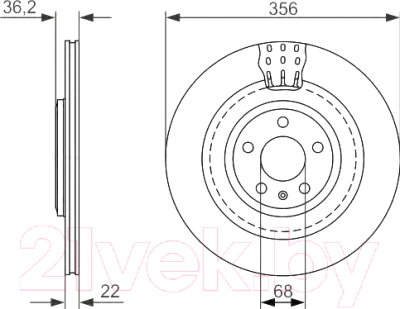

Тормозной диск Bosch, 0986479749