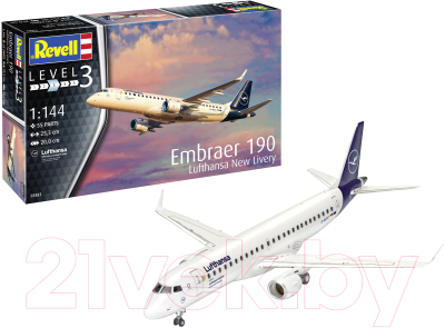 Сборная модель Revell Embraer 190 Lufthansa New Livery 1:144 / 03883