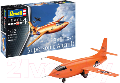 Сборная модель Revell Экспериментальный самолет Bell X-1 Supersonic 1:32 / 03888