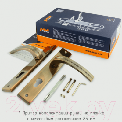 Изображение товара Ручка дверная Нора-М 106-85 мм (графит)