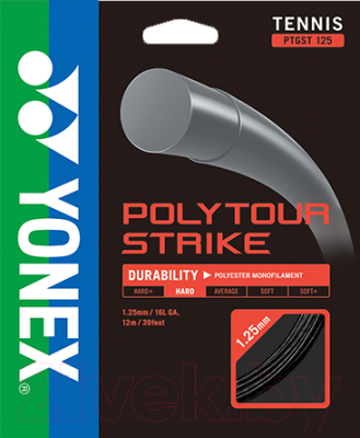 Струна для теннисной ракетки Yonex Polytour Strike 125 SET (12м, черный)