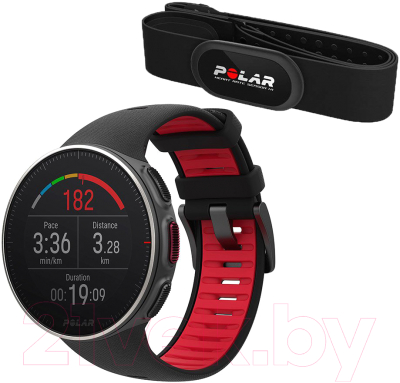 Умные часы Polar Vantage V TI (M/L, черный/красный)