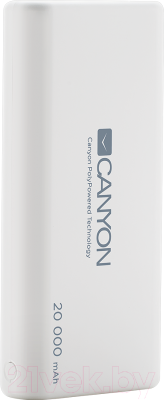 Портативное зарядное устройство Canyon CNS-CPBP20W (белый)