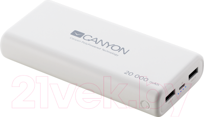Портативное зарядное устройство Canyon CNS-CPBP20W (белый)