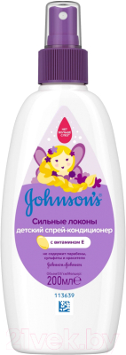 Спрей детский для волос Johnson's Baby Сильные локоны (200мл)