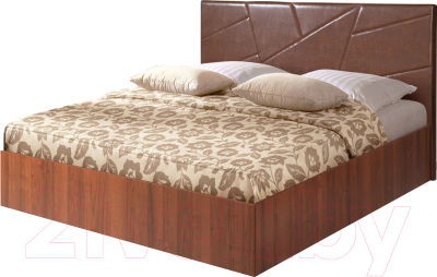 Полуторная кровать Мебель-Парк Аврора 7 200x120 (темный)