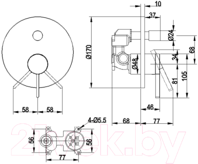 Смеситель Villeroy & Boch Dawn Mainstream TVS10635311061