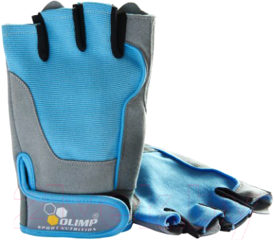 Перчатки для пауэрлифтинга Olimp Sport Nutrition Fitness One Blue / I00004208 (р-р XS)
