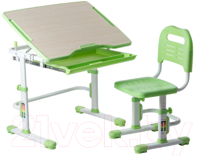 Парта+стул FunDesk Vivo (зеленый)