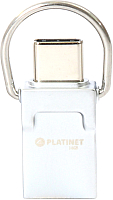 

Usb flash накопитель Platinet, Pendrive USB 2.0 16GB + Type-C Adapter / PMFC16