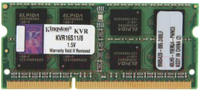 Оперативная память DDR3 Kingston KVR16S11/8BK