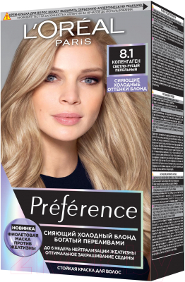 Краски для волос L’Oreal Preference: палитра цветов и инструкция по применению